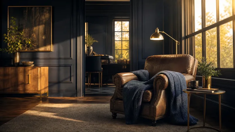 Sunlit sitting room with an armchair and blanket, How to Start a Home Care Agency in Maine