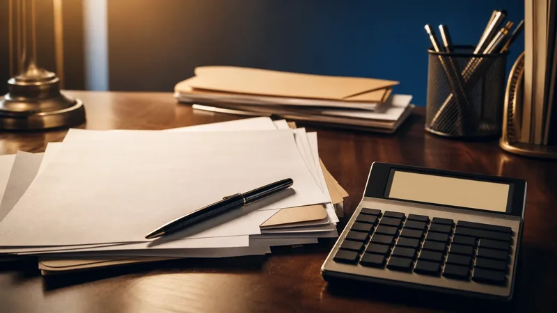 Tax forms and a calculator on a desk, Maine Sales Tax Guide
